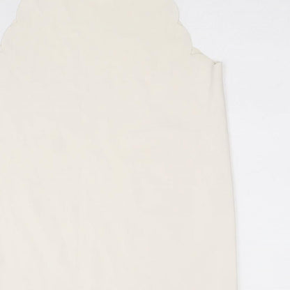 Womens UK Size 8 New Look Ivory Basic Tank