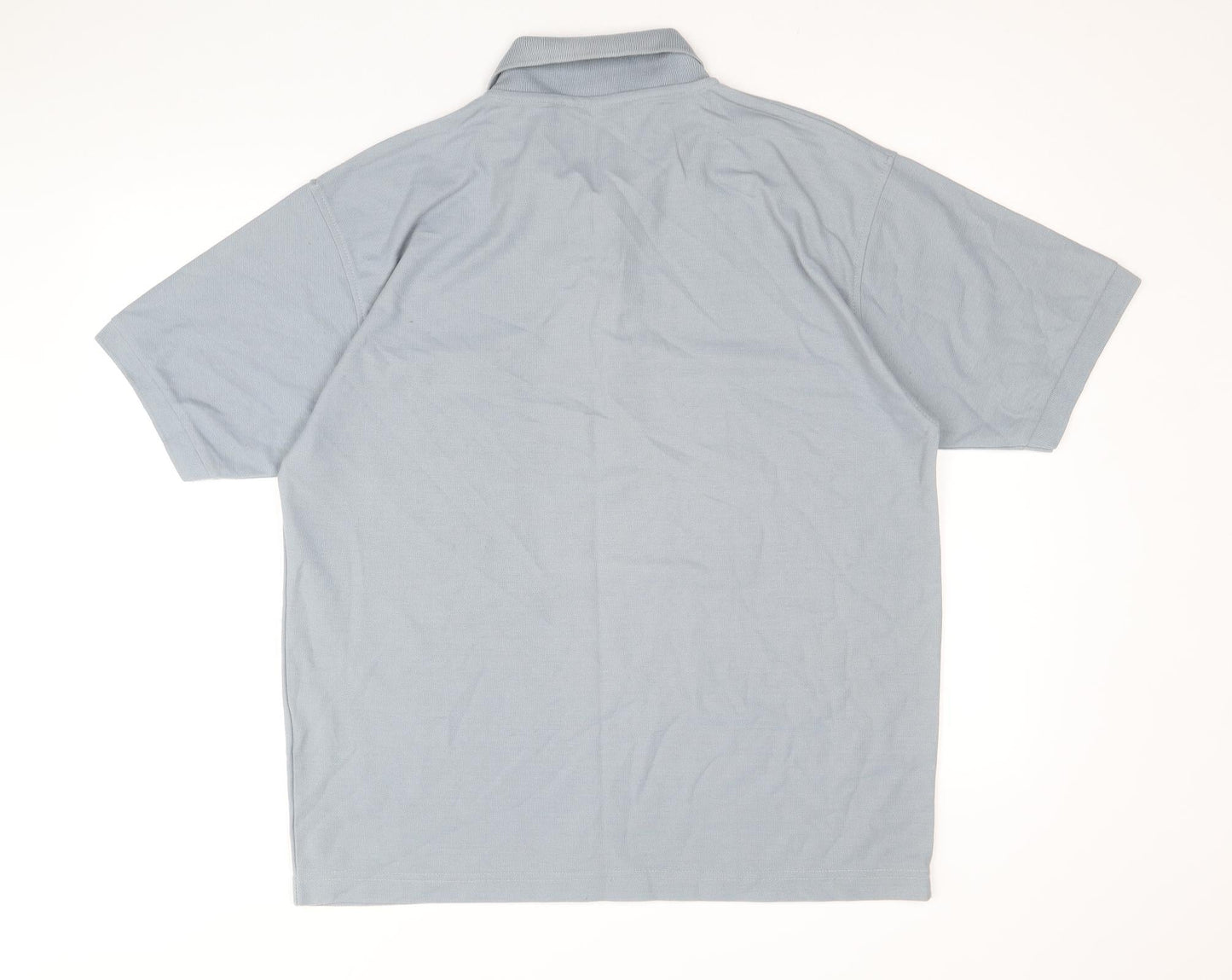 Oldport Mens Grey Polyester Polo Size XL Collared Button