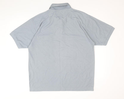 Oldport Mens Grey Polyester Polo Size XL Collared Button