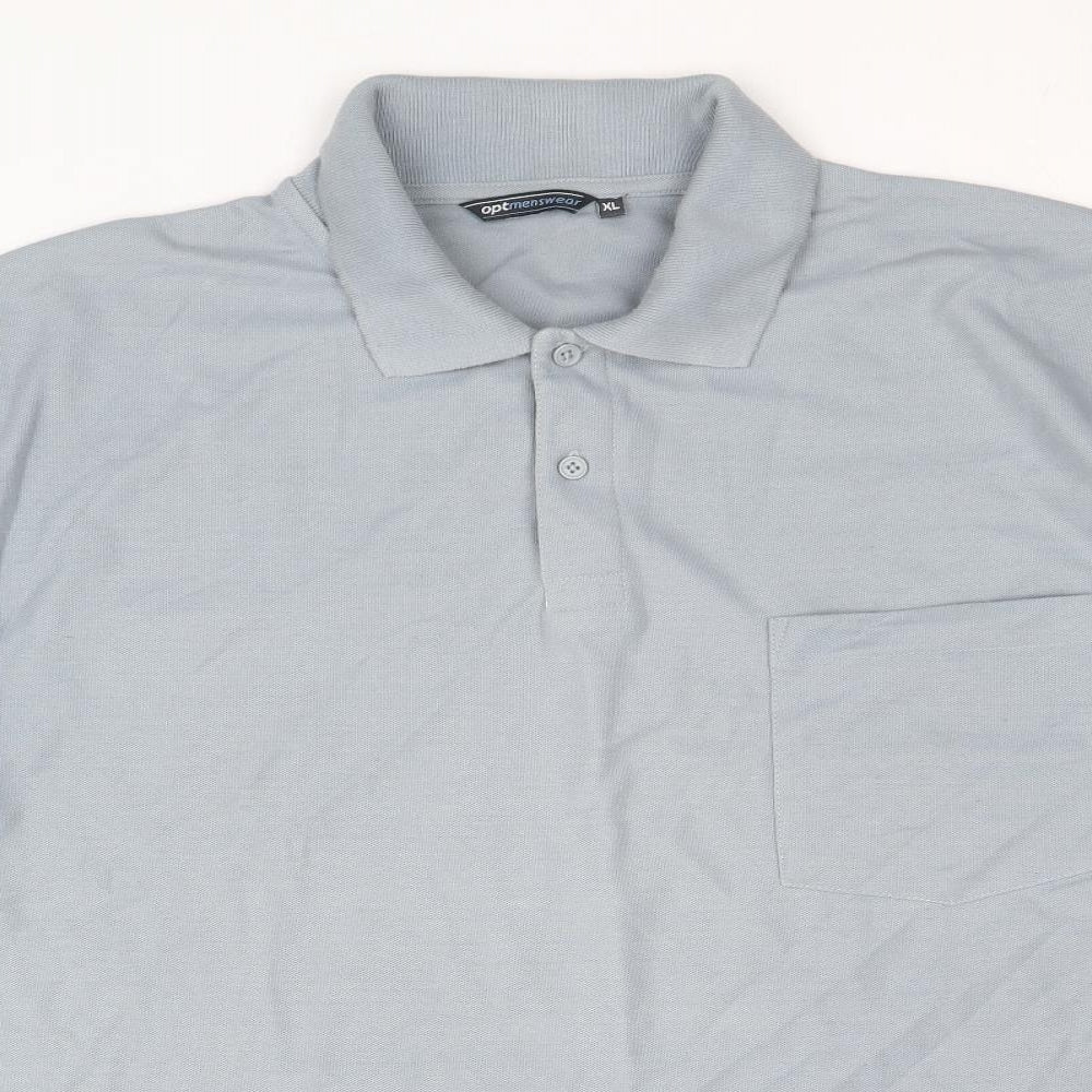 Oldport Mens Grey Polyester Polo Size XL Collared Button