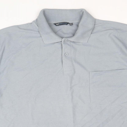 Oldport Mens Grey Polyester Polo Size XL Collared Button