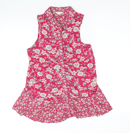 Womens UK Size 8 Monsoon Pink Basic Button-Up