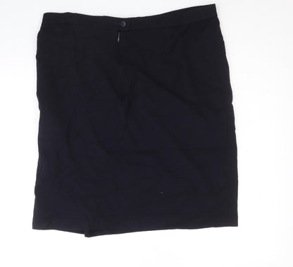 Arkis Club Womens Blue Cotton Straight & Pencil Skirt Size 22 Zip