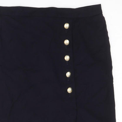 Arkis Club Womens Blue Cotton Straight & Pencil Skirt Size 22 Zip