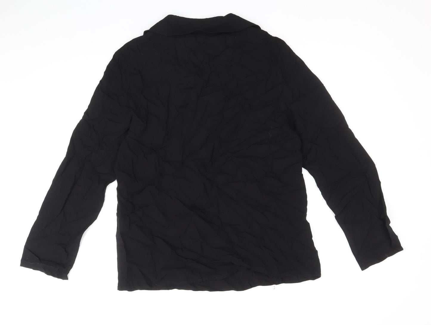 Womens UK Size L Natura Black Basic Blouse