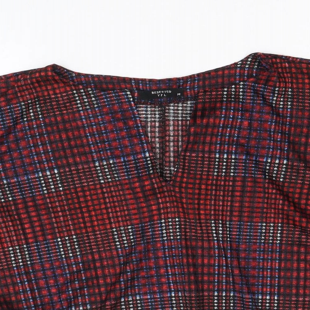 Womens UK Size M RESERVED Multicoloured Cropped Blouse