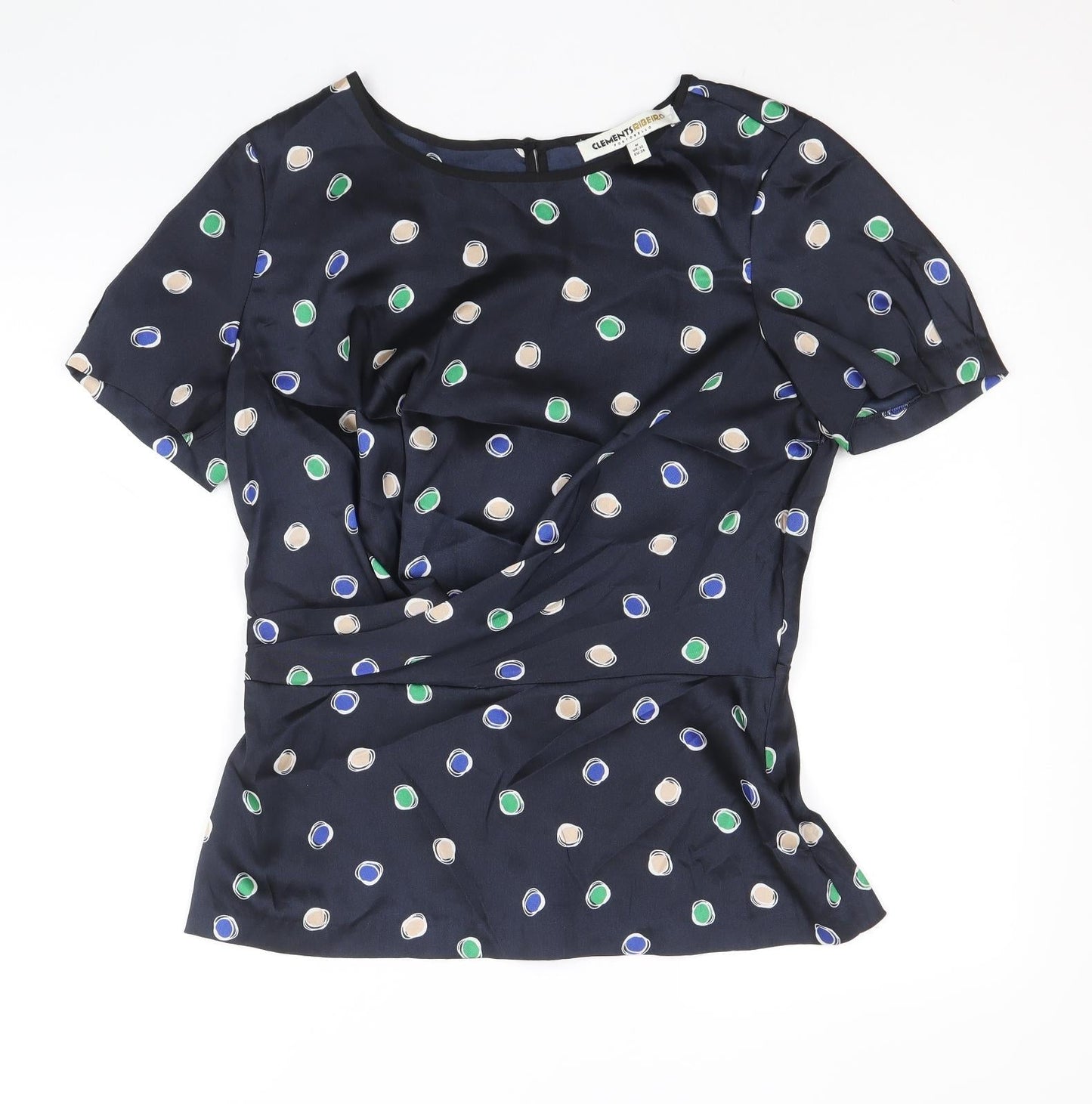 Womens UK Size 12 Clements Ribeiro Black Basic Blouse