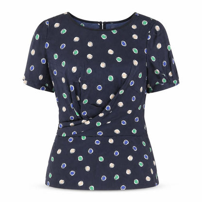 Womens UK Size 12 Clements Ribeiro Black Basic Blouse