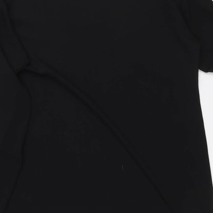 ASOS Womens Black Polyester T-Shirt Dress Size 10 Round Neck Pullover