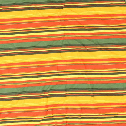 Fashion Clothing Line Womens Multicoloured Striped Viscose Basic T-Shirt Size XL V-Neck