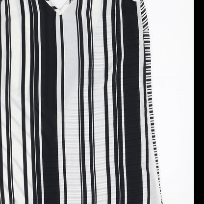 F&F Womens Multicoloured Striped Polyester Camisole Tank Size 8 V-Neck