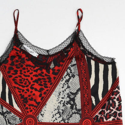 Womens UK Size M Voyelles Red Camisole Tank