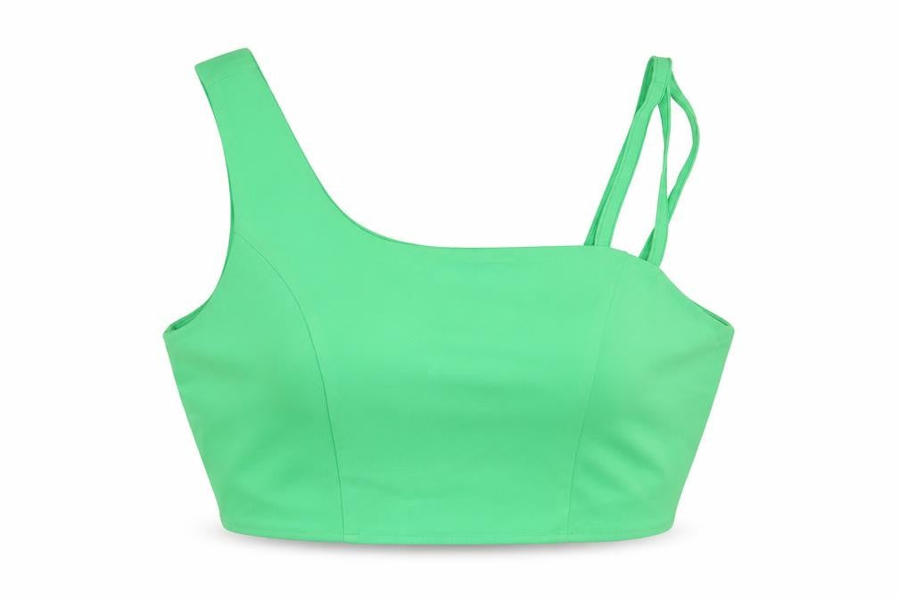 Extro&vert Womens Green Polyester Cropped Tank Size 10 Square Neck
