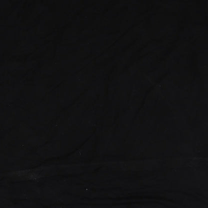 TU Womens Black Geometric Viscose Basic T-Shirt Size 8 Scoop Neck