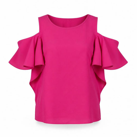 Womens UK Size 8 Atmosphere Pink Basic Button-Up