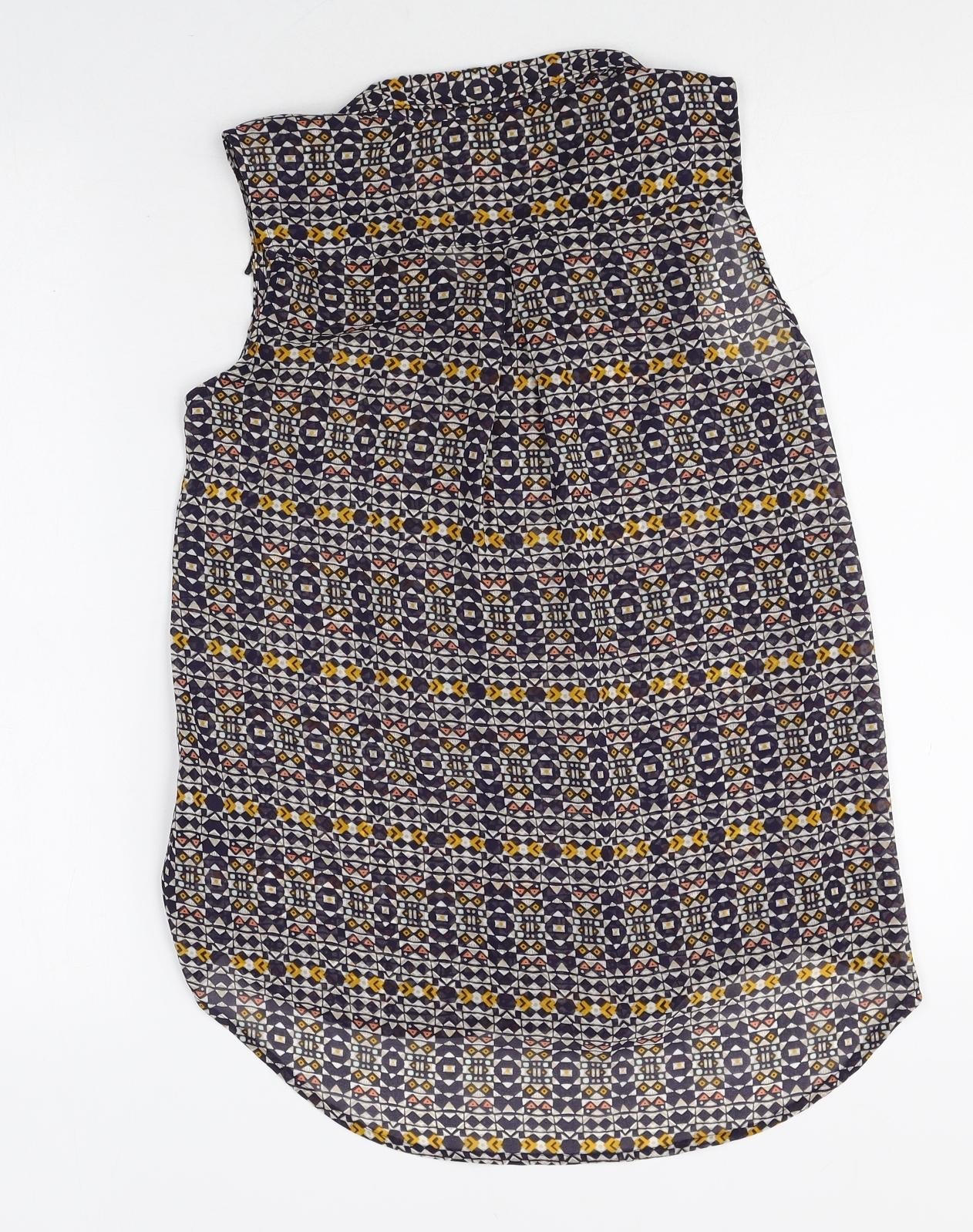 Womens UK Size 6 H&M Multicoloured Basic Button-Up