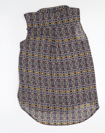 Womens UK Size 6 H&M Multicoloured Basic Button-Up