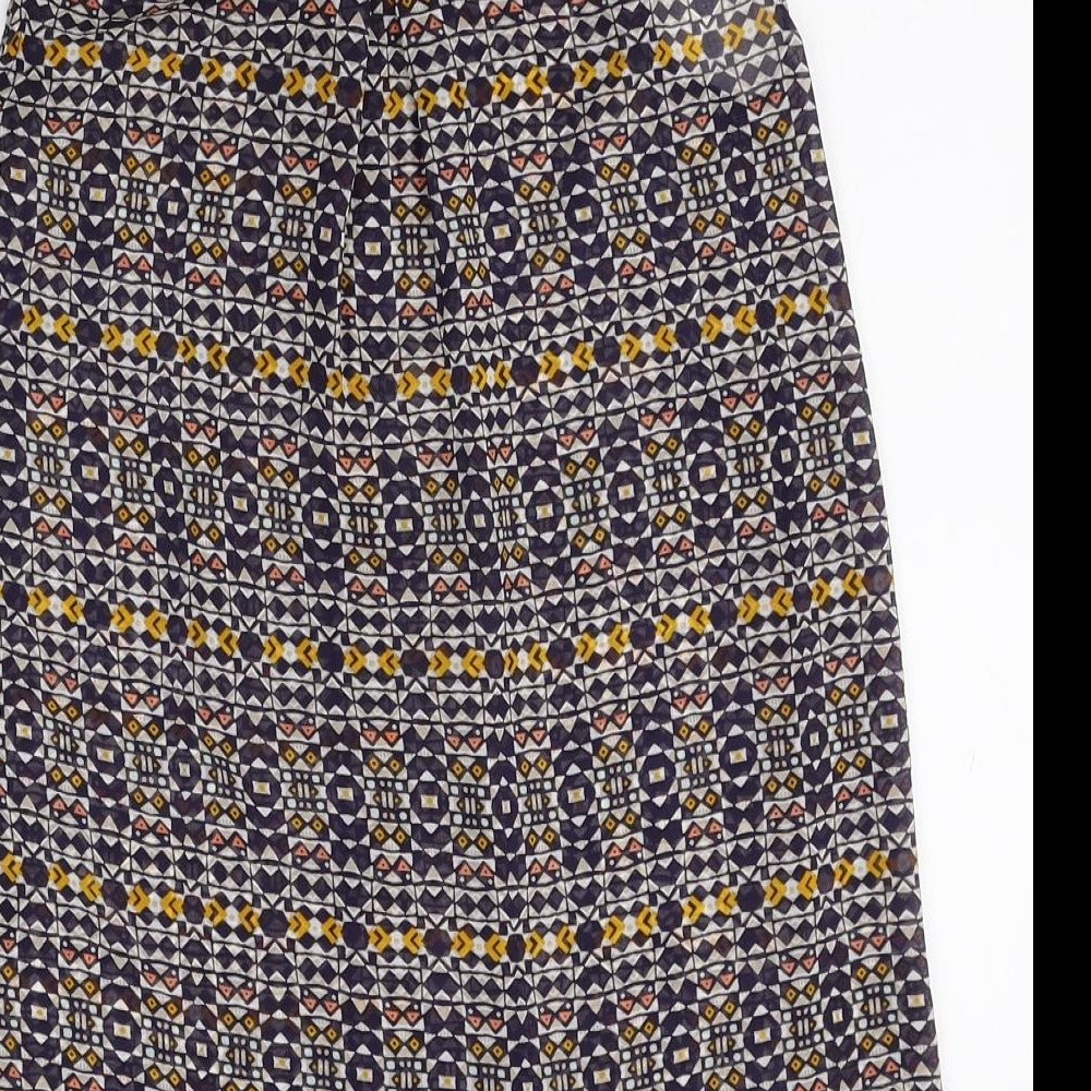 Womens UK Size 6 H&M Multicoloured Basic Button-Up