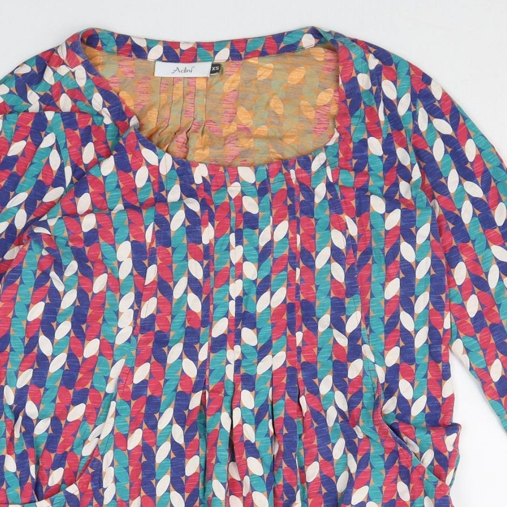 Womens UK Size XS Adini Multicoloured Tunic Blouse
