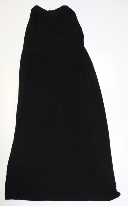 USCO Womens Black Polyester A-Line Size M V-Neck Pullover