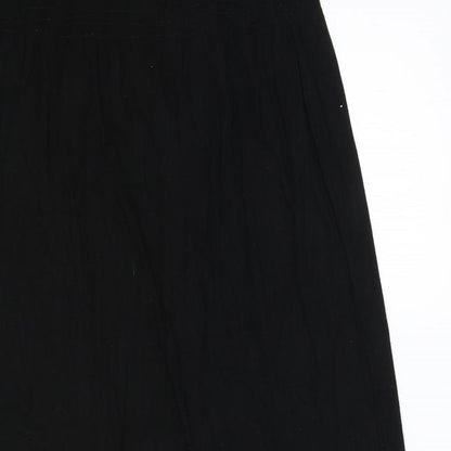 USCO Womens Black Polyester A-Line Size M V-Neck Pullover