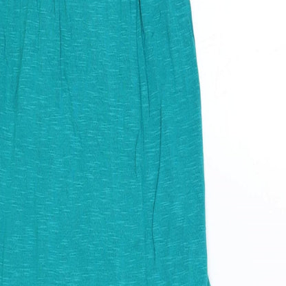 New Look Womens Blue Viscose A-Line Size 8 Round Neck Pullover