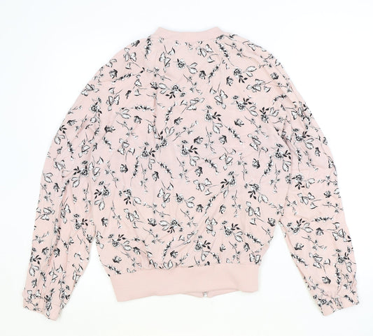 Atmosphere Womens Pink Geometric Varsity Jacket Jacket Size 14 Zip