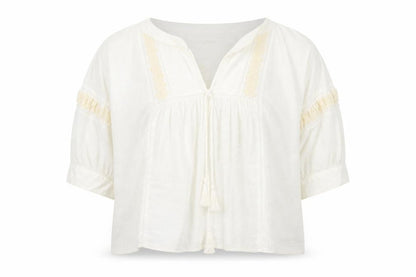 Womens UK Size M Pull&Bear Ivory Basic Blouse
