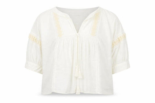 Womens UK Size M Pull&Bear Ivory Basic Blouse