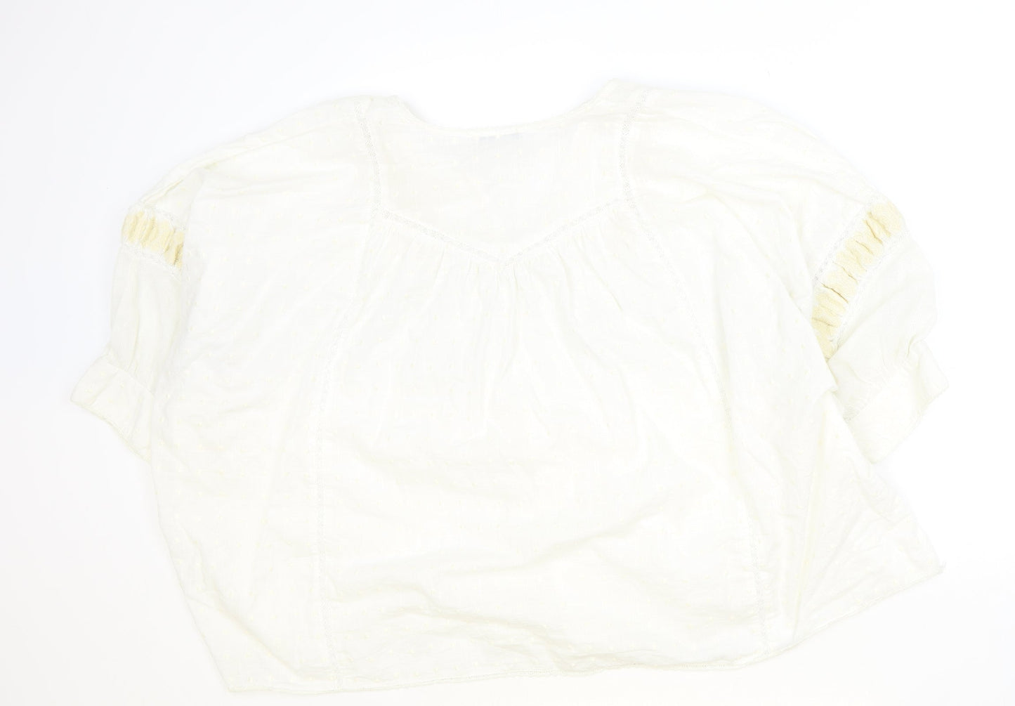 Womens UK Size M Pull&Bear Ivory Basic Blouse
