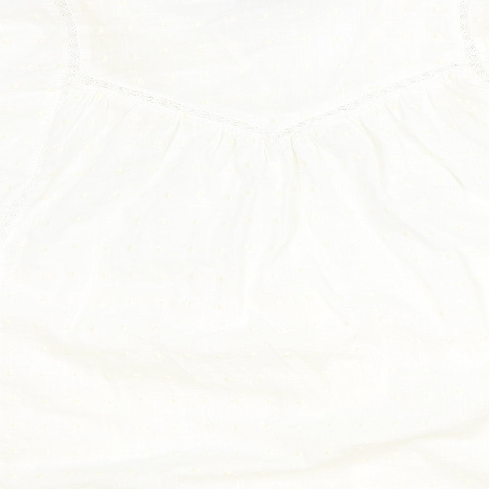 Womens UK Size M Pull&Bear Ivory Basic Blouse