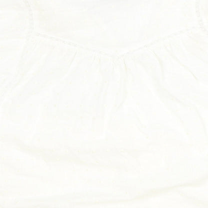 Womens UK Size M Pull&Bear Ivory Basic Blouse