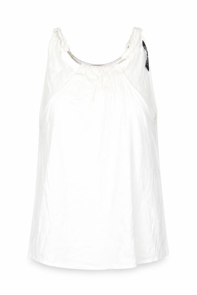 Womens UK Size XS Zara Ivory Basic Tank