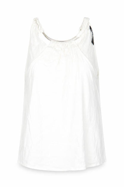 Womens UK Size XS Zara Ivory Basic Tank