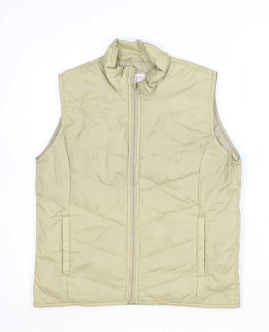 McKay Womens Beige Gilet Jacket Size S Zip