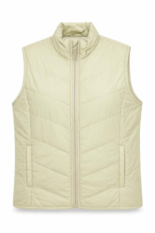McKay Womens Beige Gilet Jacket Size S Zip