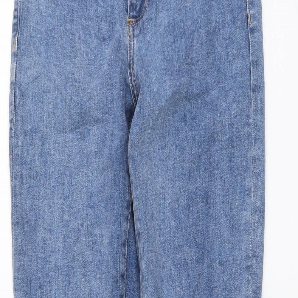 Mango Womens Blue Cotton Skinny Jeans Size 4 L28.5 in Regular Button