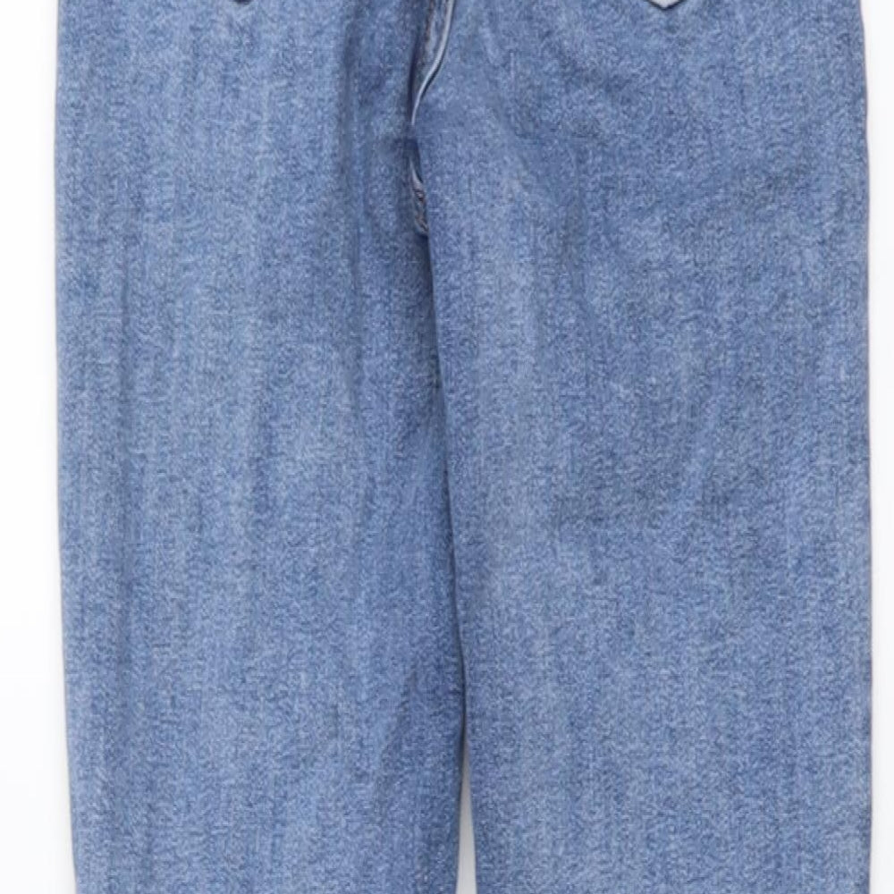 Mango Womens Blue Cotton Skinny Jeans Size 4 L28.5 in Regular Button