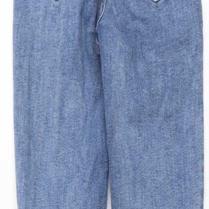 Mango Womens Blue Cotton Skinny Jeans Size 4 L28.5 in Regular Button