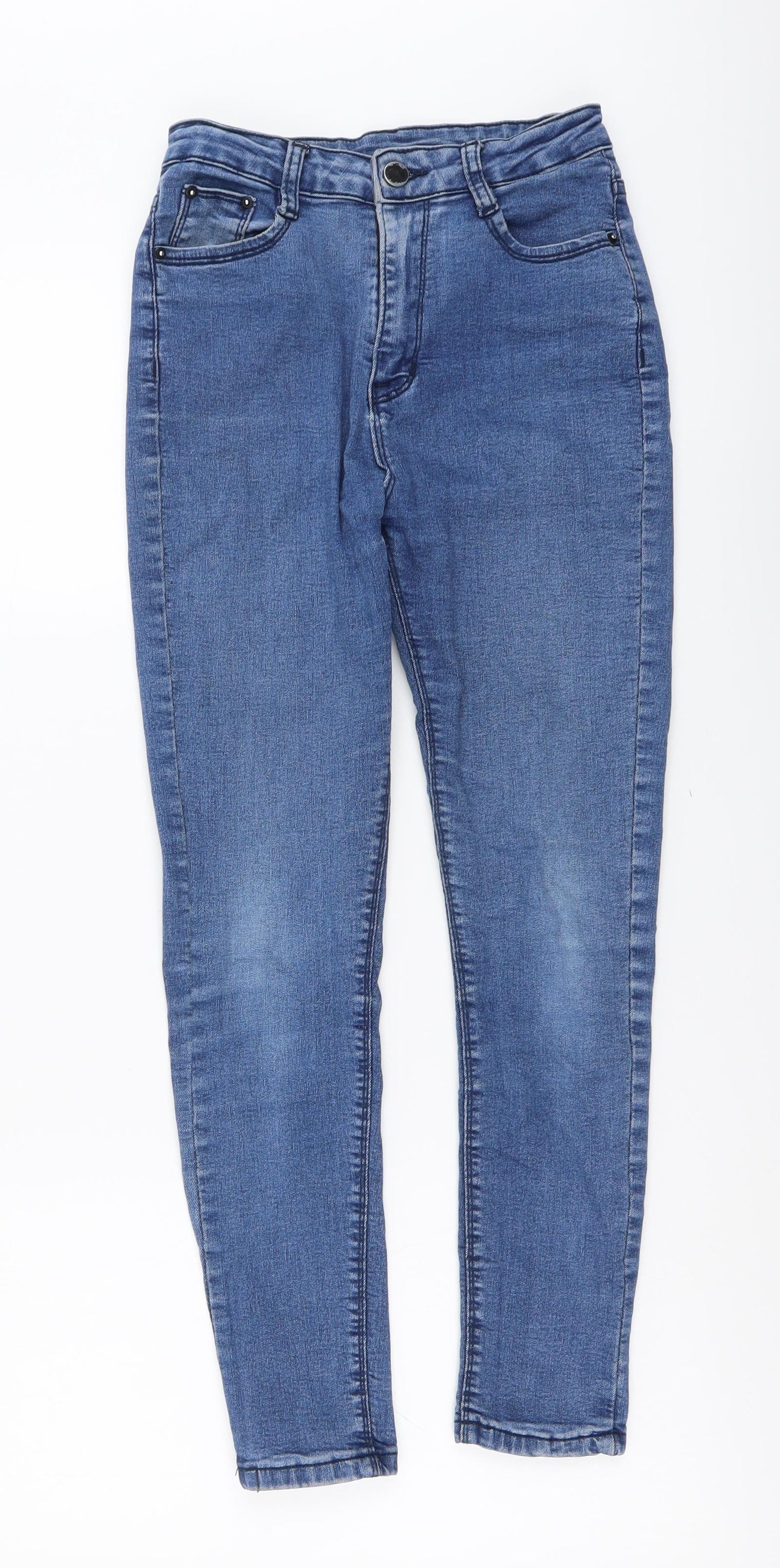 SheIn Womens Blue Cotton Skinny Jeans Size XS L24 in Regular Button