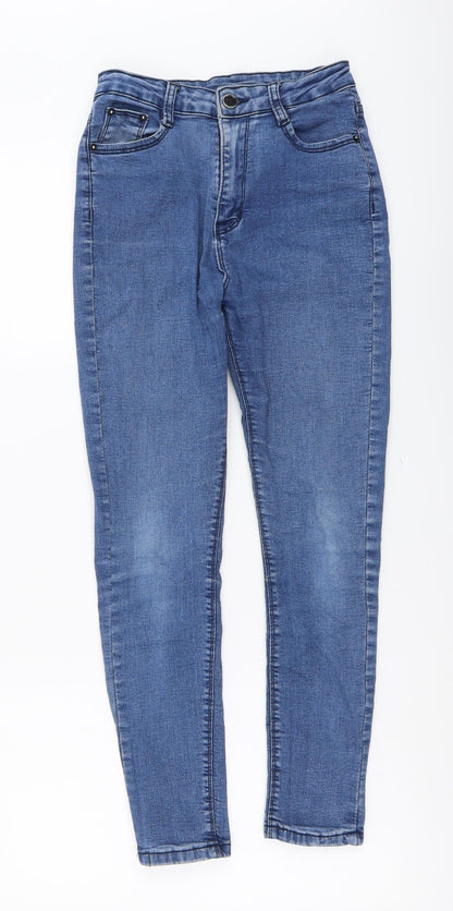 SheIn Womens Blue Cotton Skinny Jeans Size XS L24 in Regular Button