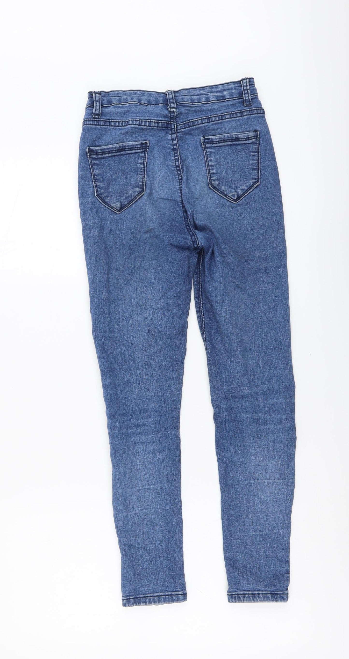 SheIn Womens Blue Cotton Skinny Jeans Size XS L24 in Regular Button