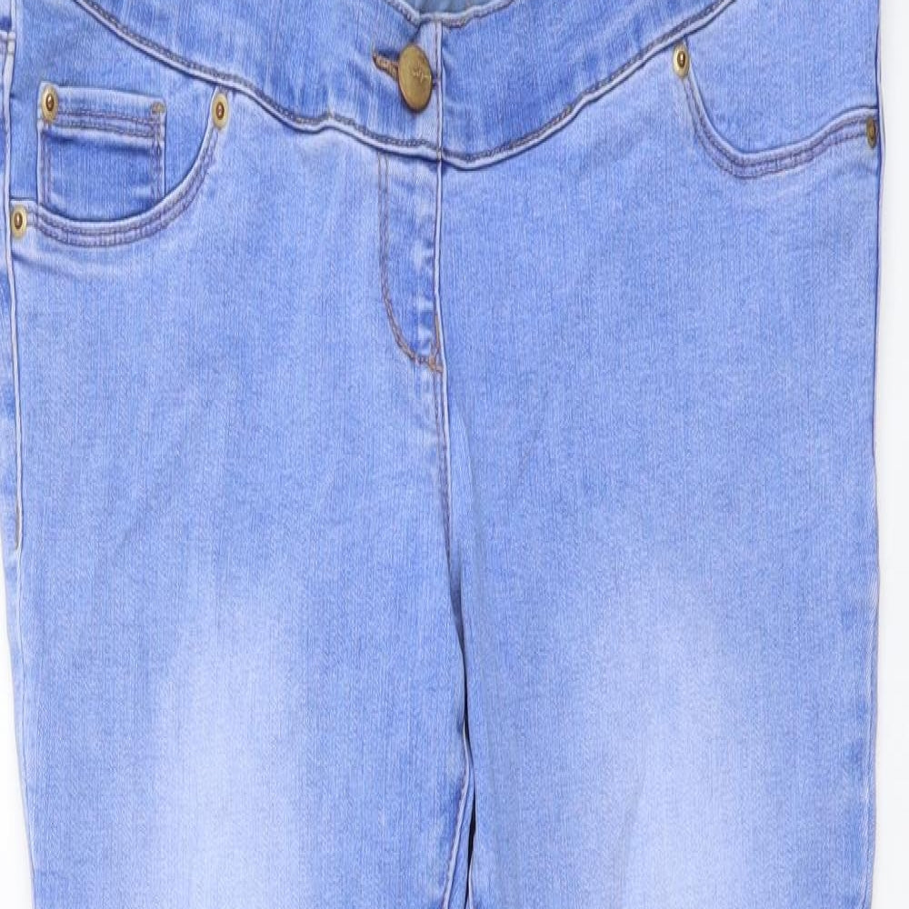 NEXT Womens Blue Cotton Jegging Jeans Size 10 L26 in Regular Button