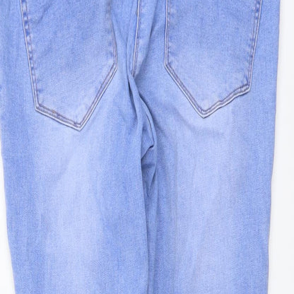NEXT Womens Blue Cotton Jegging Jeans Size 10 L26 in Regular Button