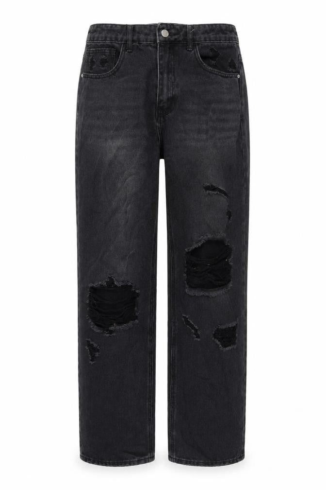 Womens UK Size M SheIn Regular Fit Straight Grey Jeans