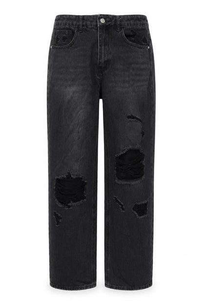 Womens UK Size M SheIn Regular Fit Straight Grey Jeans