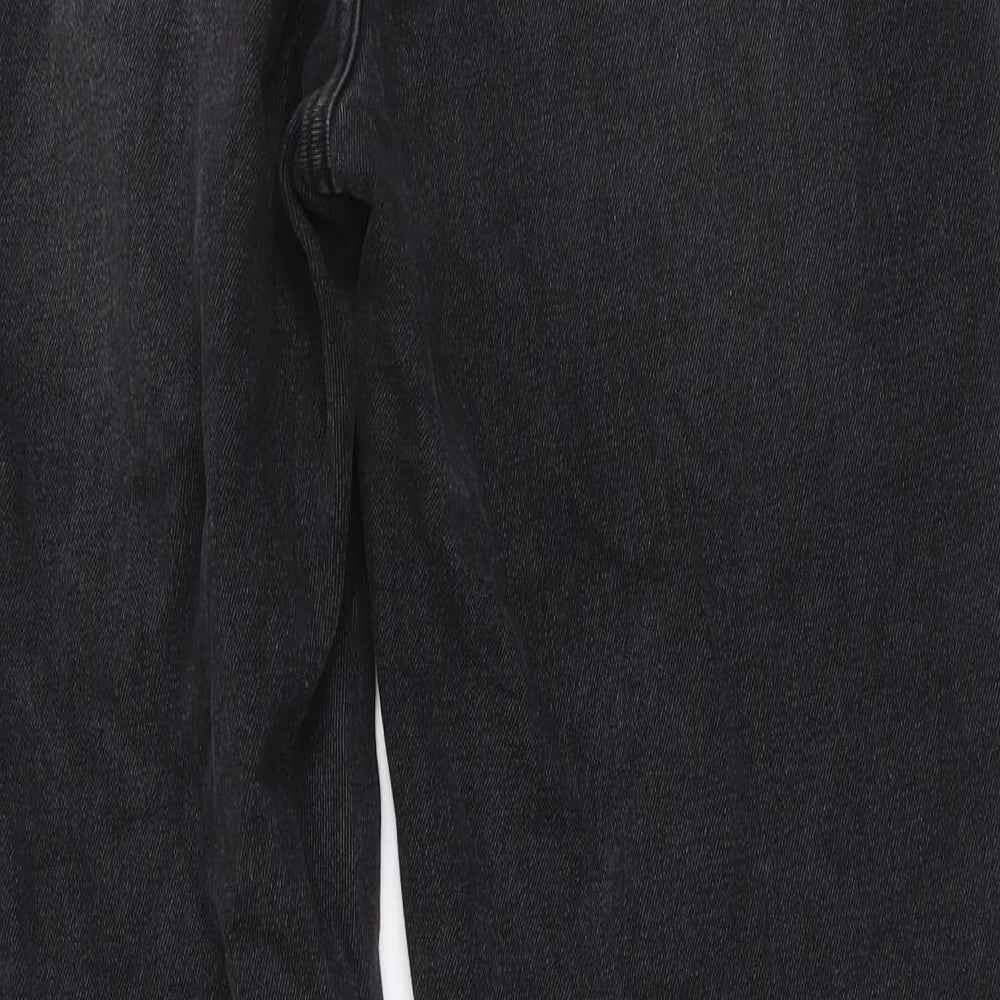 SheIn Womens Grey Cotton Straight Jeans Size M L30 in Regular Button