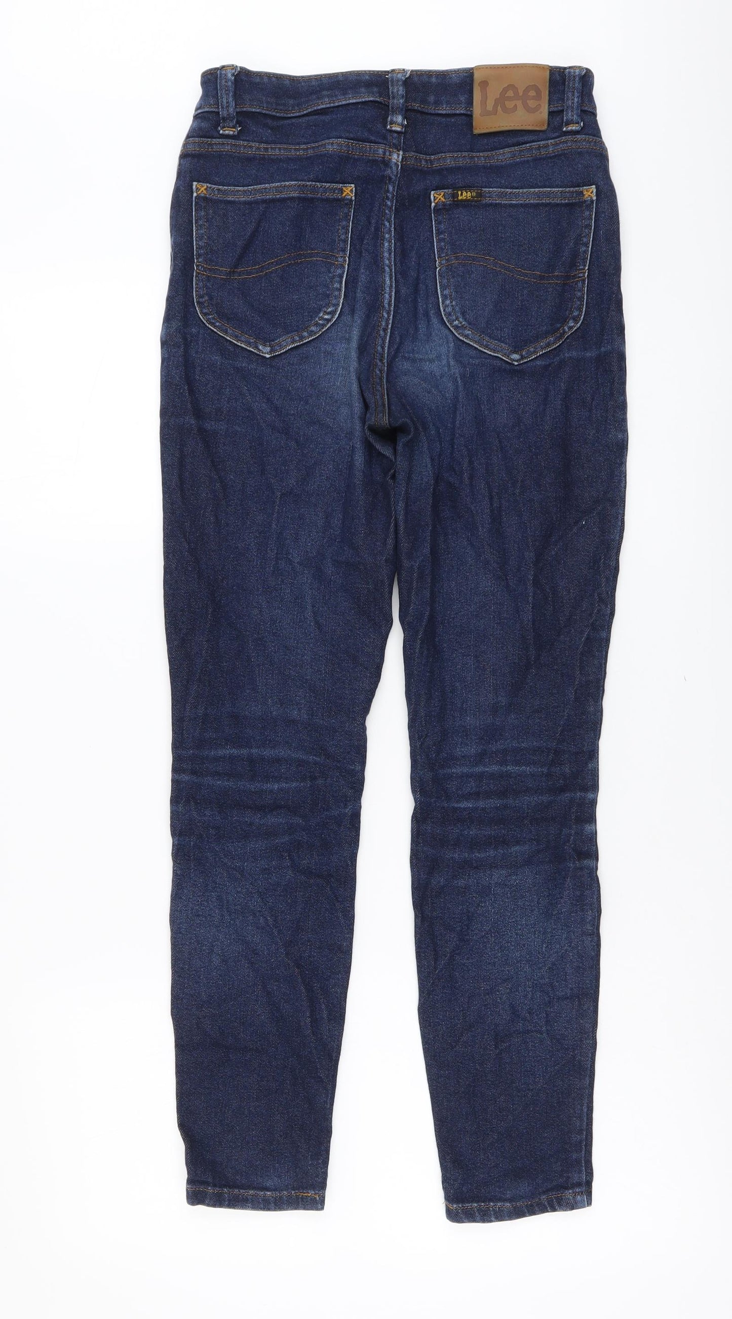 Lee Womens Blue Cotton Skinny Jeans Size 26 in L27 in Regular Button