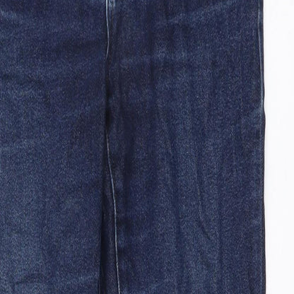 Lee Womens Blue Cotton Skinny Jeans Size 26 in L27 in Regular Button