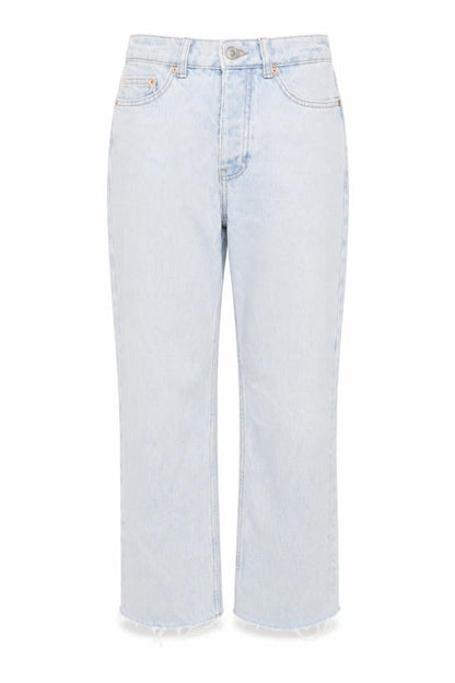 Womens UK Size 4 Mango Regular Fit Straight Blue Jeans